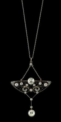 Diamantcollier zus. ca.3,50 ct - Juwelen