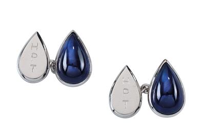 A pair of Sabbadini sapphire cufflinks - Klenoty