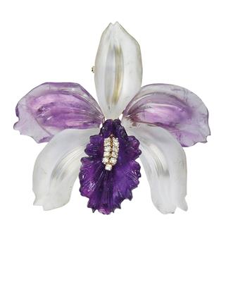 Blütenbrosche Orchidee - Juwelen