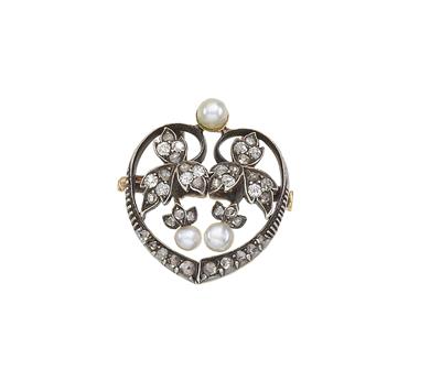 A brooch set with diamonds - Jewellery
