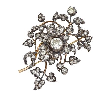 A diamond brooch total weight c. 7.40 ct - Klenoty