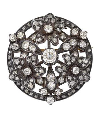 An old-cut diamond brooch total weight c. 8 ct - Klenoty