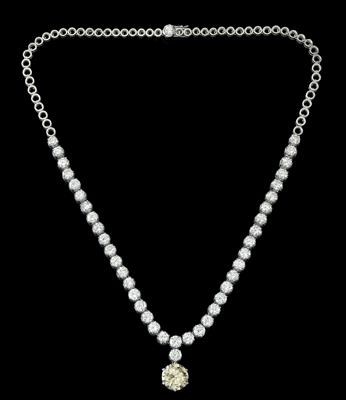 A brilliant necklace, total weight c. 19 ct - Klenoty