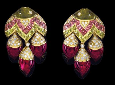 A pair of Bulgari ear clips in the shape of fish - Klenoty