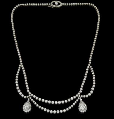 Diamantcollier zus. ca. 17,6 ct - Juwelen