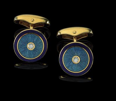 A pair of brilliant cufflinks – Fabergé by Victor Mayer - Jewellery