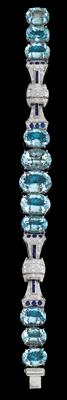 An aquamarine bracelet, total weight 50 ct - Klenoty