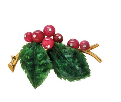 A brooch in the shape of redcurrant - Gioielli