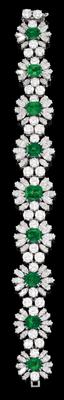 A diamond and emerald bracelet - Jewellery