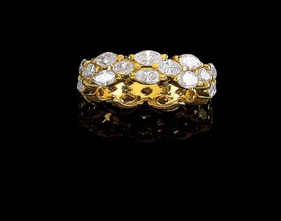 Diamantmemoryring zus. ca. 3,00 ct - Juwelen