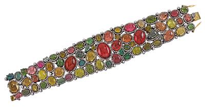 A tourmaline and diamond bracelet - Jewellery