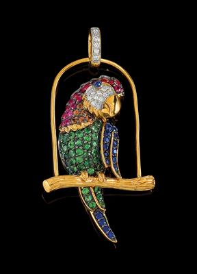 A pendant in the shape of a parrot - Jewellery