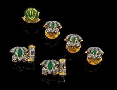 A diamond gentleman’s jewellery set - Gioielli