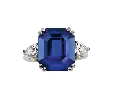 A ring with untreated Burmese sapphire 14.57 ct - Jewellery