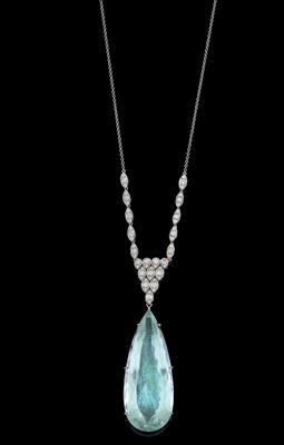An aquamarine necklace 83 ct - Jewellery