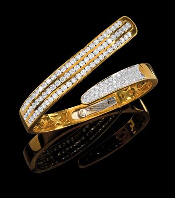 A brilliant cuff bracelet total weight c. 4.70 ct - Klenoty