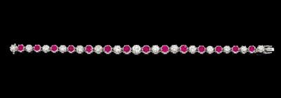 A brilliant and ruby bracelet - Jewellery