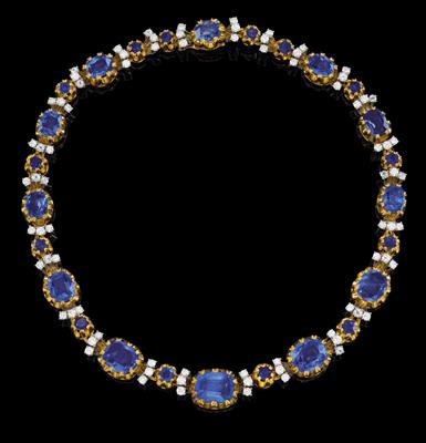 A brilliant necklace with untreated sapphires - Jewellery