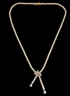 A diamond necklace, total weight c. 15.10 ct - Klenoty