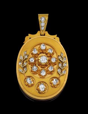A diamond medallion, total weight c. 1.50 ct - Jewellery