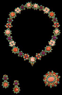 A coral jewellery set - Gioielli