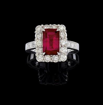 A ring with Burma ruby 3.22 ct - Gioielli