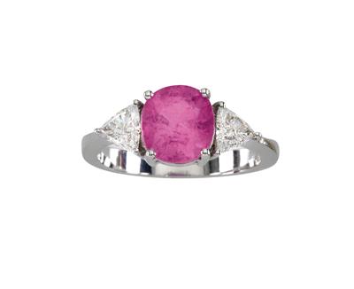 A ring with an untreated pink sapphire 2.79 ct - Klenoty