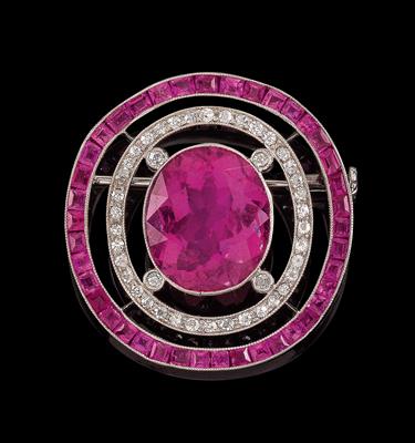 A rubellite brooch c. 11 ct - Gioielli