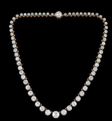 An old-cut brilliant necklace, total weight ca. 27 ct - Gioielli