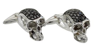 A pair of brilliant cufflinks, Skulls - Klenoty