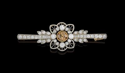 A brilliant brooch, total weight ca.1,60 ct - Klenoty