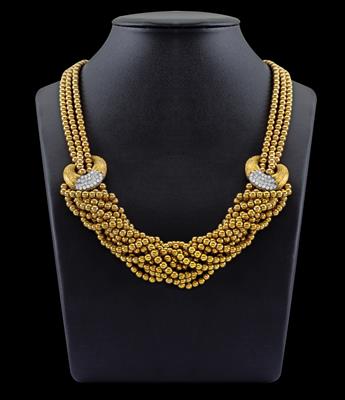 A brilliant necklace, total weight ca.1,60 ct - Klenoty