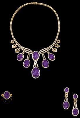 A brilliant parure, total weight ca. 28 ct - Jewellery