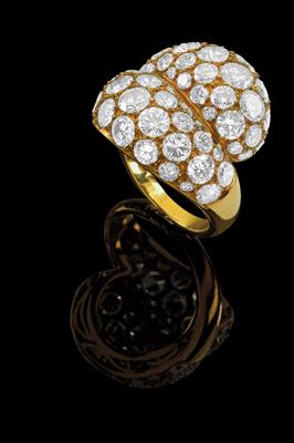 A brilliant ring, total weight ca. 6,80 ct - Klenoty
