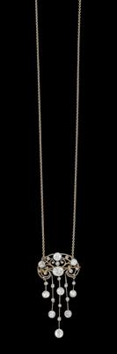 A diamond necklace, total weight ca. 2,20 ct - Jewellery