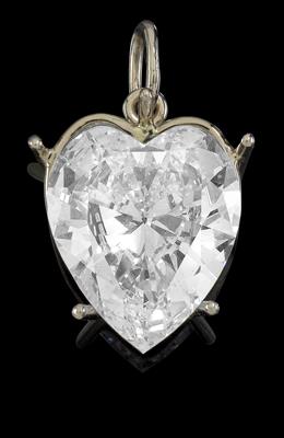 Diamantsolitäranhänger im Herzschliff 6,58 ct - Juwelen