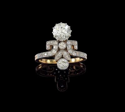 An old-cut diamond ring total weight c. 1.70 ct - Jewellery