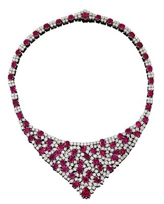 A brilliant and ruby necklace - Klenoty