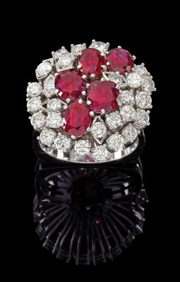 A brilliant and ruby ring - Klenoty