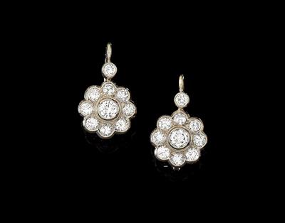 A pair of brilliant earrings, total weight c. 1.60 ct - Gioielli