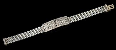 A diamond and Oriental pearl bracelet - Jewellery