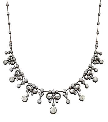 A diamond necklace, total weight c. 13.90 ct - Jewellery