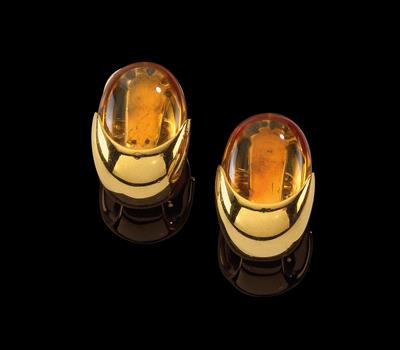 A pair of citrine Pomellato ear clips - Klenoty