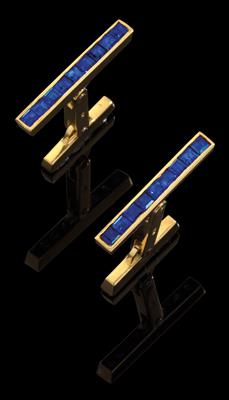 A pair of sapphire cufflinks - Klenoty