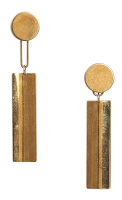 Friedrich Becker pendant ear studs - Friedrich Becker - gold, stainless steel, kinetics
