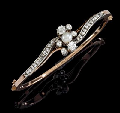 An old-cut diamond bangle total weight c. 1 ct - Klenoty