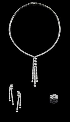 A Boucheron brilliant jewellery set, total weight c. 15 ct - Klenoty