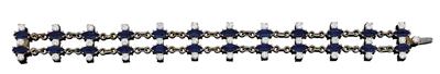 A brilliant and sapphire bracelet - Jewellery