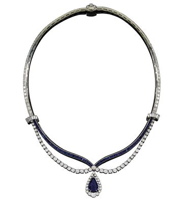 A brilliant and sapphire necklace - Gioielli