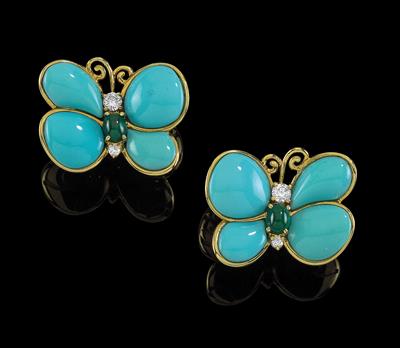 A pair of Chantecler ear studs in the shape of butterflies - Jewellery